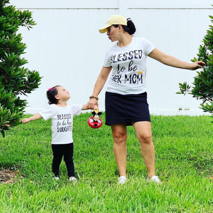 Blessed to be Her Mom Daughter Matching T-shirt