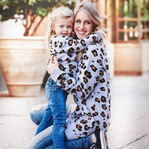 Mother Daughter Son  Leopard Sweater